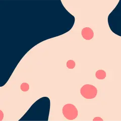Illustration d'un torse et d'un bras avec des plaques rouges, évoquant l'eczéma sur le dos et le corps.