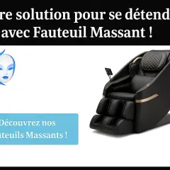 Un fauteuil massant noir luxueux, une solution pour se détendre. Attention, le **fauteuil massant danger** n'est pas une option ici, seulement le confort.