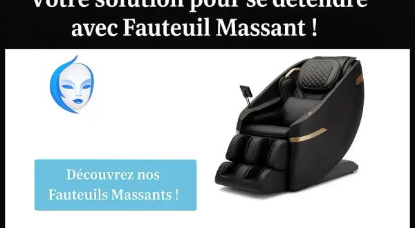 Un fauteuil massant noir luxueux, une solution pour se détendre. Attention, le **fauteuil massant danger** n'est pas une option ici, seulement le confort.